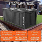 Decksplore Outdoor Storage Box Waterproof Large, 180 Gallon Lockable Resin Deck Box, Patio Storage Bin for Pool Accessories Cushion Furniture, Garden Tools, UV-Resistant Outside Delivery, Black