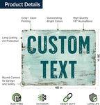 Custom Sign, Custom Street Sign, 11 Font Colors, 13 Font Styles, 4 Hole Options, 22 Sizes, 36x48 Inches, Rust Free DiBound, Fade Resistant, Made in USA by My Sign Center (Shabby Chic)