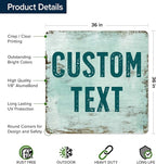 Custom Sign, Custom Street Sign, 11 Font Colors, 13 Font Styles, 4 Hole Options, 22 Sizes, 36x36 Inches, Rust Free DiBound, Fade Resistant, Made in USA by My Sign Center (Shabby Chic)