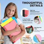 WOT I Telescoping Project Organizer 2-Pack, Refillable Binder with Dividers and Pockets, 13 Pocket Folders, 1 Inch 3 Ring Binder, Red