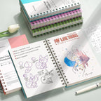 EMSHOI Spiral Dotted Notebook, Dot Grid Journal, 5.7"x8.22" A5 Size, 300 Pages/150 Sheets 100gsm Thick Paper, Waterproof Hardcover for Office, School, Work, Writing, Bullet Journaling (Green)