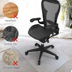 Kuyal Desk Chair Mat for Carpet, 30'' x 48'' Rectangle Transparent Mats for Chairs Good for Desks, Office and Home, Easy Glide, Protects Floors for Low and No Pile Carpeted Floors