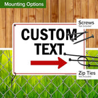 Custom Arrow,Custom Directional Sign, Right Arrow, 10x14 Inches, 55 mil thick HDPE (high density polyethylene), Made in USA by My Sign Center