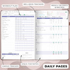 Clever Fox Fitness & Food Journal PRO – Daily Workout & Meal Planner for Women & Men – Exercise & Weight Loss Diary Notebook, 7.3x10.4” (Dark Terracotta)