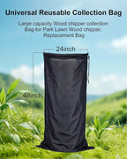 Wood Chipper Shredder Bag - Extra Large 24" x 48" Leaf Mulcher Shredder Collection Bag for Troy Bilt Wood Slicer Splitter Chipper Lawn Machine Universal Parts -2 Packs