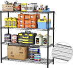 SINGAYE 4 Shelves Adjustable Shelf Heavy Duty Shelf 1400LBS Wire Storage Shelving Metal Organizer Wire Rack Black 18Dx46Wx59H