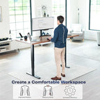 VIVO Electric Dual Motor Stand Up Desk Frame for 40 to 85 inch Table Tops, Frame Only, 3 Stage Height Adjustable DIY Workstation with Memory Controller, Black, DESK-V103E