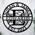Personalized Metal Name Signs, Split Letter Monogram Wall Decor, Custom Last Name Sign, Family Name Sign for Outdoor, Personalized Wedding Gift, Garden Decor, Metal Wall Art, Housewarming Gift