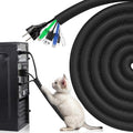 AGPTEK Cable Sleeve Cover, 10ft - 4/5 inch Dog Cat Cord Protector Management, Protect Cables from Pets Chewing, for Home Desk Automotive Wire Loom Tubing Cord Protection Self-Wrapping, Black