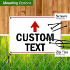 Custom Arrow,Custom Directional Sign, Up Arrow,10x14 Inches, 55 mil thick HDPE (high density polyethylene), Made in USA by My Sign Center