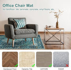 Anidaroel 46"x72" Chair Mat for Hardwood Floor/Tile Floor, Desk Chair Mat for Hard Floors, Under Desk Rug Protector for Rolling Chair, Computer Gaming Chair Mat, Low Pile Carpet Floor Mat