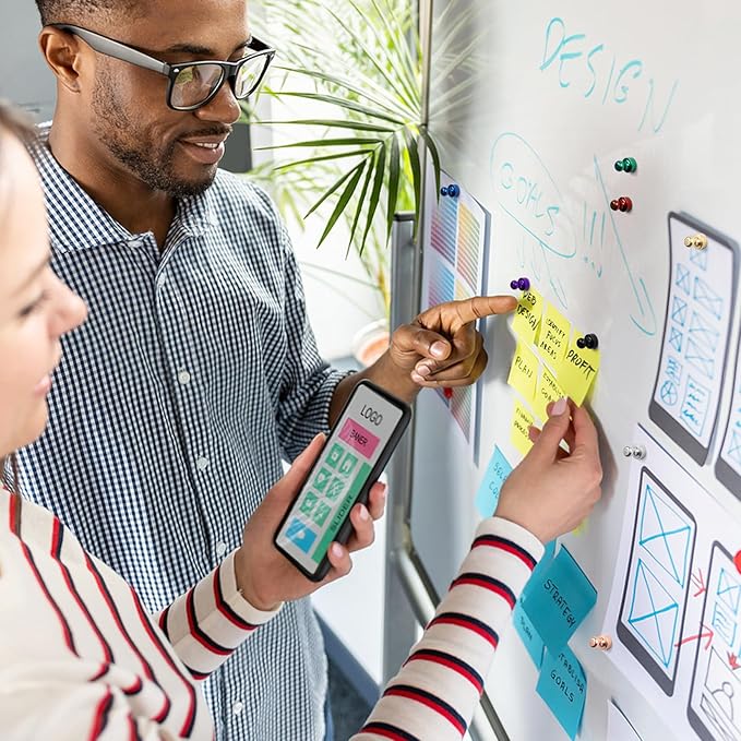 18 Pack Whiteboard Magnets Push Pins, Refrigerator Magnets Strong, Magnetic Clips Heavy Duty for Kitchen Decor and Accessories, Fridge, Crafts, Wall, Shopping List, Silver