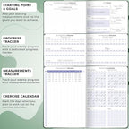 Clever Fox Fitness & Food Journal PRO – Daily Workout & Meal Planner for Women & Men – Exercise & Weight Loss Diary Notebook, 7.3x10.4” (Forest Green)
