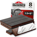 X-PROTECTOR Non-Slip Furniture Pads 8 PCS 1.5” x 5” - Rubber Furniture Grippers - Self-Adhesive Floor Protectors Grips for Furniture Feet!