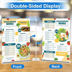 Daofary 26 Pack Acrylic Sign Holder 4 x 6 Clear Display Table Signs Stand, Double Sided T Shape Flyer Holder Plastic for Picture Paper Frame Holder Home Office Menu Retail Show Fair
