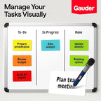 GAUDER Magnetic Dry Erase Labels | 30x Magnetic Labels (3 Inches x 1 Inch) | Dry Erase Magnets for Classroom, Whiteboard and Blackboard