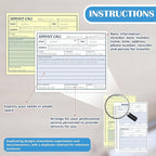 100 Sets Service Call Log Book 5 5/8 x 8 1/2" 2 Part Carbonless 2 Message Sets per Page Phone Call Log Book Phone Message Book Invoice Receipt Book for Repair Service (1)