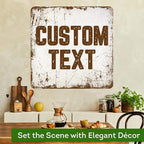 Custom Sign, Custom Street Sign, 11 Font Colors, 13 Font Styles, 4 Hole Options, 22 Sizes, 24x24 Inches, Rust Free DiBound, Fade Resistant, Made in USA by My Sign Center (Rustic)