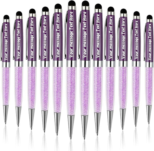 Custom Ballpoint Pens, Personalized Ballpoint Pen with Name, soft-touch Ballpoint Pen, Nice Gift Pen for Christmas, Graduation, Anniversary, Office 12pcs/Pack