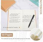 miikoul 100 Pack A5 Kraft Paper Notebook Lined Journal Bulk, 8.3 X 5.5 Inch, 60 Pages/30 Sheets, 80gsm, Travel Notebook Notepad for Adult, Students, Gift, Office, Back to School Supplies