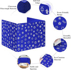 Blue 24-Pack Desk Dividers for Students, Waterproof Plastic Study Carrel Divider, Durable Testing Dividers for Classroom Teacher Supplies, Easy to Clean Privacy Shield Folder Boards for Student Desk