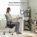 Homall Electric Standing Desk with 2 Drawers, Adjustable Height Computer Desk with Storage Sit Stand Table with Storage Shelf and Splice Board Quick Install for Home Office (White, 48 Inch)