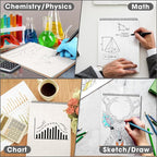 Engrowtic 2 Pack Top Spiral Graph Paper Notebooks 8.7 X11.4 Inch A4 Grid Paper Notepad 70 Sheet Memo Steno Pad for Engineering Writing Sketching Drawing School Office Supplies (Kraft)