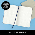 PAPERAGE Graph Paper Journal Notebook, (Lavender), 160 Pages, Medium 5.6 in x 8 in - 100 GSM Thick Paper – Hardcover Grid Notebook for Work or School