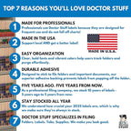 2023 Year Stickers, Doctor Stuff 2023 Chart Stickers, Blue/Black Colored, Arden Style, USA Made Year Labels for End Tab File Folders, 500/Roll, 1 Roll, 3/4" x 1-1/2"