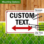 Custom Arrow,Custom Directional Sign, Two Way Arrow,7x10 Inches, 55 mil thick HDPE (high density polyethylene) Made in USA by My Sign Center