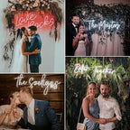 Custom Neon Signs for Wall Decor, Personalized LED Name Signs Neon Light for Bedroom Large Wedding Birthday Business Customizable Light up Sign Pink Sign Boy Girl Decoration
