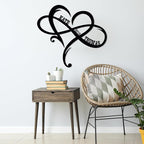 Personalized Valentines Metal Wall Sign, Custom Infinity Heart Love Couple Name Sign, Valentine's Wedding Gifts for Couples, Metal Engagement Sign, Home Decoration, Gift for Anniversary