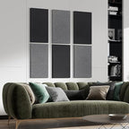 23.62" X 11.81" X 2" Fiberglass Wall Panel, 4 Pack Acoustic Panels, Acoustic Panels Sound Absorbing for Office, Studio, Home Theatre - Heather Grey