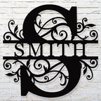 HYTSIGN Custom Metal Name Sign, Personalized Family Name Signs for Home Decor, Customizable Modern Monogram Wall Art, Words & Quotes Theme, Wall Mount, 1 Count
