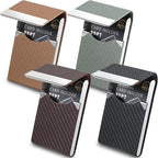 Eaasty 4 Pcs PU Leather Business Card Holder Case with Magnetic Clasp Pocket RFID Blocking Metal Business Card Holder Wallet Organizer(Multicolor,Classic Style)