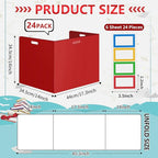 24Pack Desk Dividers for Students 14 × 17.5 × 14 Inch Plastic Durable and Waterproof Black Privacy Folders Shields Test Dividers with Classroom Privacy Boards for School Study Supplies (24PCS Red)