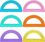 Zonon 200 Pieces Protractors Bulk Plastic 180 Degrees 6 Inch Translucent Protractors for Geometry, Angle Measurement, Students School Supplies