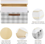 TYEERS Collapsible Storage Bins with Lids, Patchwork Design, Washable, Fabric Storage Boxes, 14.9x9.8x9.8 inches, 5 Pack, Gray
