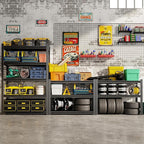 CBCNWR 63''H Garage Storage Shelves, 1800LBS Steel Heavy Duty Storage Shelves, Adjustable 5-Tier Metal Shelf Rack, Heavy Duty Shelving for Garage,Warehouse,Basement,Pantry–Black 32" Wx15.7 D x63 H