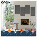 BUBOS 4 PCS Fabric Acoustic Panels,23.6''x11.8''x2'' Sound Proof Panels for Walls,Self-adhesive Soundproof Wall Panels for Echo Absorption for Home Studio Office,Standard CavityPro Dark Grey