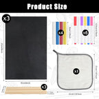 BOUBONI 3 Pack Small Chalkboard Signs with Wood Stand 6 x 8 inch Tabletop Chalkboard Sign Double-Sided Message Menu Boards for Kitchen Wedding Bar and Restaurant