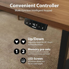 Agilestic Electric Standing Desk, Extra Large 71 x 31.5 Inches Height Adjustable Desk, Sit Stand Up Workstation for Home Office, Ergonomic Rising Gaming Computer Table with Memory Preset, Dark Walnut