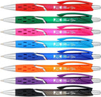 SyPen Personalized Ballpoint Pens With your Custom Logo or Text-300 Pack Bulk-for Businesses, Parties, and Events, Custom Printed, Vivid Colored Translucent Barrel, Click Pens, Black Ink, Orange Pens