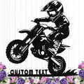 Custom Motorcycle Metal Signs Personalized Dirt Biker Name Sign Custom Garage Decor Motorbikes Wall Art Decor Motorcycle Sign Men Room D ecorate Gifts for Men Husband Rider
