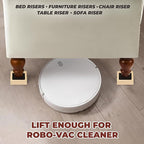 Bed Risers, Furniture Risers (Set of 8-Height 1") Can be Adjusted to 2'' 3''or 4'', Lifts Furniture Risers, Solid Natural Wood Risers, Non-Slip Recessed Hole (Square-Natural Color)