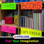 Hygloss Small Poster Board 4x11 - 50 Neon Red-Orange Single Color Poster Boards Bulk Pack - 10 Pt. Thickness Colored Poster Board Paper for Project, Flash Cards, Signs - Posterboard Multipack 4" x 11"