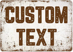 Custom Sign, Custom Street Sign, 11 Font Colors, 13 Font Styles, 4 Hole Options, 22 Sizes, 10x14 Inches, Rust Free DiBound, Fade Resistant, Made in USA by My Sign Center (Rustic)