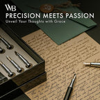 Wordsworth & Black Calligraphy Pen Gift Set, Includes Bottle, 6 Cartridges, Refill Converter, 6 Replacement Nibs, Premium Package, Journaling, Smooth Writing Pens [Black Gold]