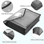 10 Pieces Plastic File Folders Envelope Expanding File Wallet Organizer Documents Folder with Snap Closure and Pocket, A4 Size Waterproof Transparent Pouch(Grey,Horizontal)