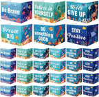 Honoson 24 Pcs Bulk Inspirational Privacy Folders for Students Cardboard Test Privacy Boards Motivational Words Desk Dividers Shield for Classroom School Study Supplies, 6 Styles (Ocean Animal)